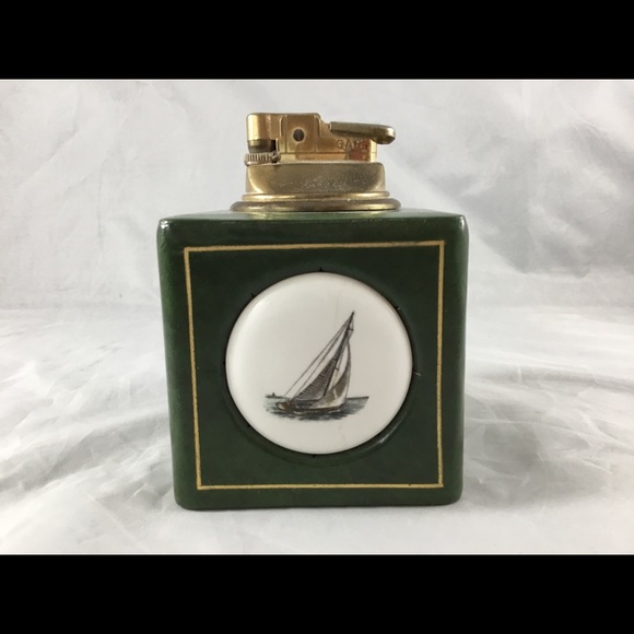 Vintage Green Leather Wrapped Collectible